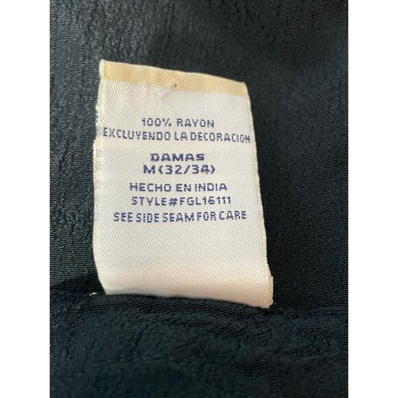 Y2K Vintage Faded Glory Babydoll Blouse Medium Whimsigoth Phoebe Embroidered - Picture 6 of 6